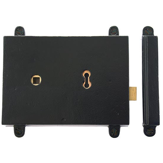 From The Anvil - Rim Lock & Cast Iron Cover - Black - 33299 - Choice Handles
