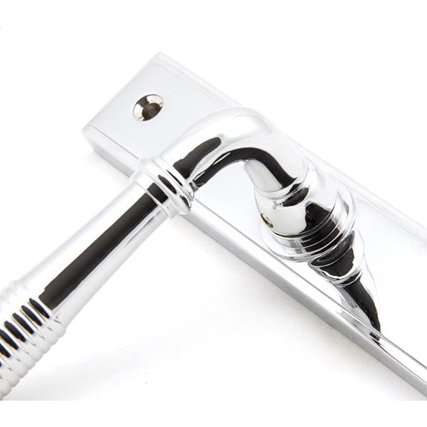 From The Anvil - Reeded Slimline Lever Espag. Lock Set - Polished Chrome - 33305 - Choice Handles