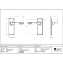 From The Anvil - Reeded Lever Latch Set - Polished Chrome - 33307 - Choice Handles