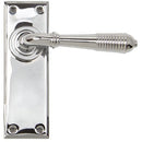 From The Anvil - Reeded Lever Latch Set - Polished Chrome - 33307 - Choice Handles