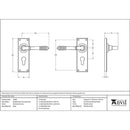 From The Anvil - Reeded Lever Euro Lock Set - Polished Chrome - 33309 - Choice Handles