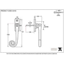 From The Anvil - Slim Monkeytail Espag - LH - Polished Brass - 33310 - Choice Handles