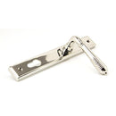 From The Anvil - Reeded Slimline Lever Espag. Lock Set - Polished Nickel - 33316 - Choice Handles