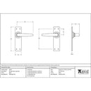 From The Anvil - Smooth Lever Latch Set - Black - 33317 - Choice Handles