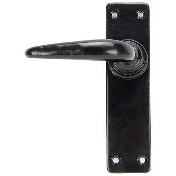 From The Anvil - Smooth Lever Latch Set - Black - 33317 - Choice Handles