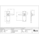 From The Anvil - Oak Lever Latch Set - Black - 33318 - Choice Handles