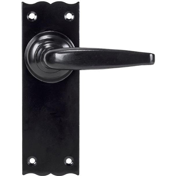 From The Anvil - Oak Lever Latch Set - Black - 33318 - Choice Handles