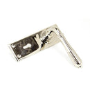 From The Anvil - Reeded Lever Lock Set - Polished Nickel - 33324 - Choice Handles