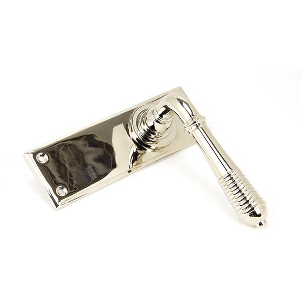 From The Anvil - Reeded Lever Latch Set - Polished Nickel - 33325 - Choice Handles