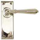 From The Anvil - Reeded Lever Latch Set - Polished Nickel - 33325 - Choice Handles