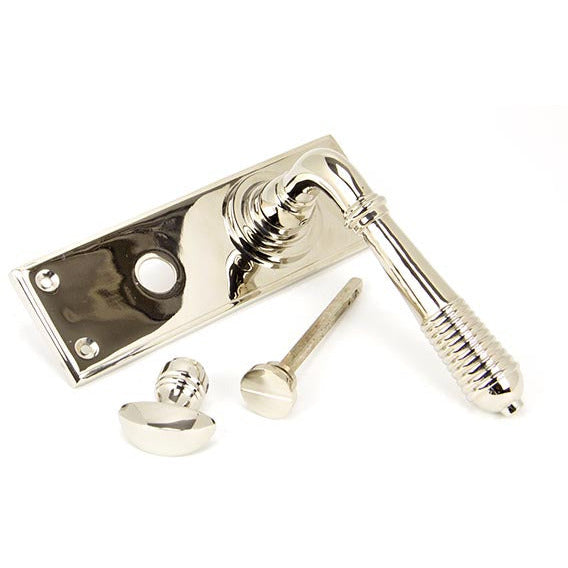 From The Anvil - Reeded Lever Bathroom Set - Polished Nickel - 33326 - Choice Handles