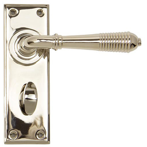 From The Anvil - Reeded Lever Bathroom Set - Polished Nickel - 33326 - Choice Handles