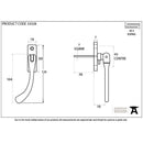 From The Anvil - Slim Peardrop Espag - LH - Satin Chrome - 33328 - Choice Handles