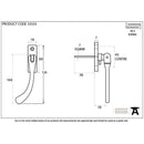 From The Anvil - Slim Peardrop Espag - LH - Antique Pewter - 33333 - Choice Handles