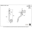 From The Anvil - Large 16mm Monkeytail Espag - RH - Black - 33341 - Choice Handles