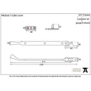 From The Anvil - 8" Peardrop Stay - Satin Chrome - 33347 - Choice Handles
