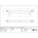From The Anvil - 220mm Bar Pull Handle - Natural Smooth - 33351 - Choice Handles