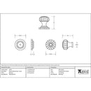 From The Anvil - Flower Cabinet Knob - Small - Beeswax - 33377 - Choice Handles