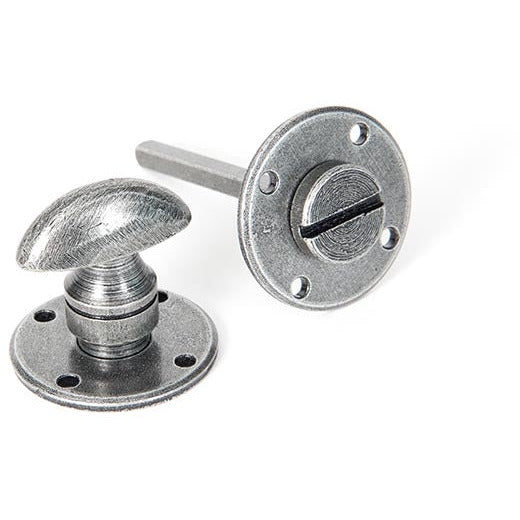 From The Anvil - Round Bathroom Thumbturn - Pewter Patina - 33383 - Choice Handles