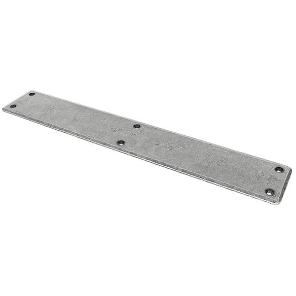 From The Anvil - 400mm Plain Fingerplate - Pewter Patina - 33390 - Choice Handles