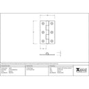 From The Anvil - 3" Butt Hinge (pair) - Beeswax - 33436 - Choice Handles