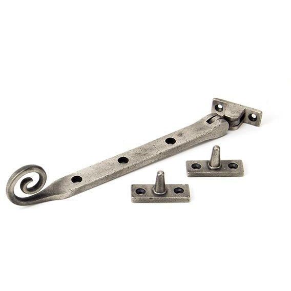From The Anvil - 8" Monkeytail Stay - Antique Pewter - 33452 - Choice Handles