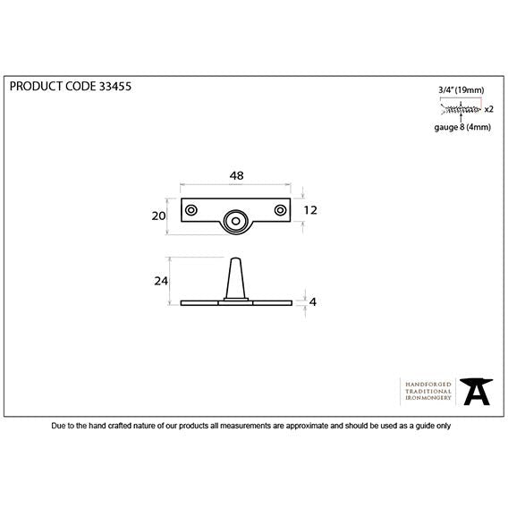 From The Anvil - Offset Stay Pin - Antique Pewter - 33455 - Choice Handles