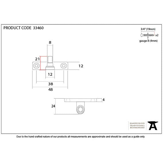 From The Anvil - Cranked Stay Pin - Black - 33460 - Choice Handles