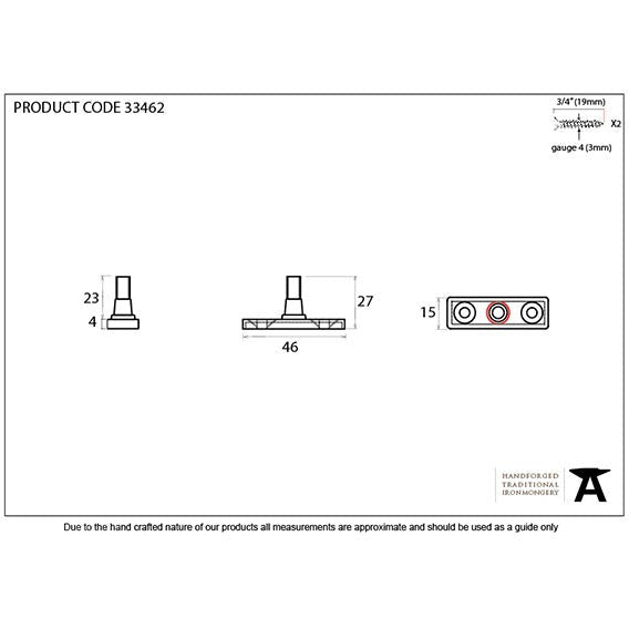 From The Anvil - Locking Stay Pin - Electro Brass - 33462 - Choice Handles