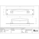 From The Anvil - Pull Handle on Backplate - Black - 33466 - Choice Handles