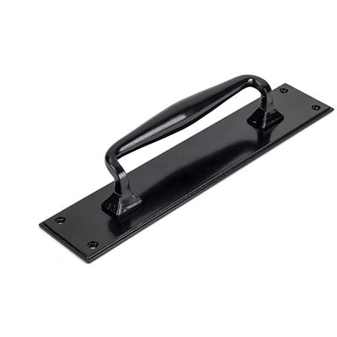 From The Anvil - Pull Handle on Backplate - Black - 33466 - Choice Handles