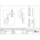 From The Anvil - Locking Shepherd's Crook Fastener - LH - Black - 33468 - Choice Handles