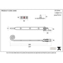 From The Anvil - 8" Cast Monkeytail Stay - Black - 33484 - Choice Handles