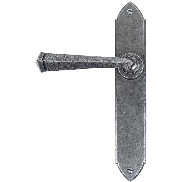 From The Anvil - Gothic Lever Latch Set - Pewter Patina - 33601 - Choice Handles
