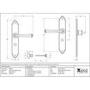 From The Anvil - Gothic Lever Bathroom Set - Pewter Patina - 33604/B - Choice Handles