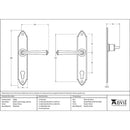 From The Anvil - Gothic Lever Espag. Lock Set - Pewter Patina - 33604 - Choice Handles