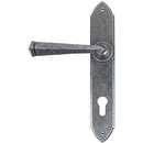 From The Anvil - Gothic Lever Espag. Lock Set - Pewter Patina - 33604 - Choice Handles