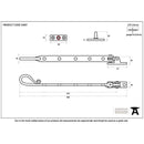 From The Anvil - 12" Shepherd's Crook Stay - Pewter Patina - 33607 - Choice Handles