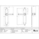 From The Anvil - Tudor Lever Latch Set - Pewter Patina - 33609 - Choice Handles