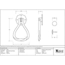 From The Anvil - Shaped Door Knocker - Pewter Patina - 33611 - Choice Handles