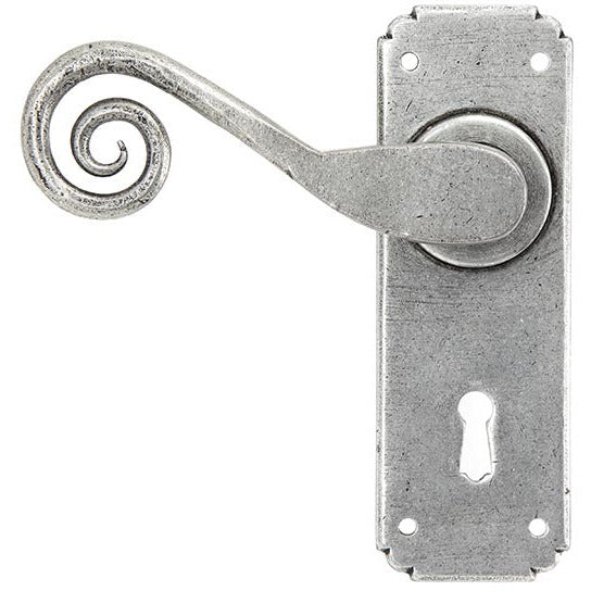 From The Anvil - Monkeytail Lever Lock Set - Pewter Patina - 33615 - Choice Handles