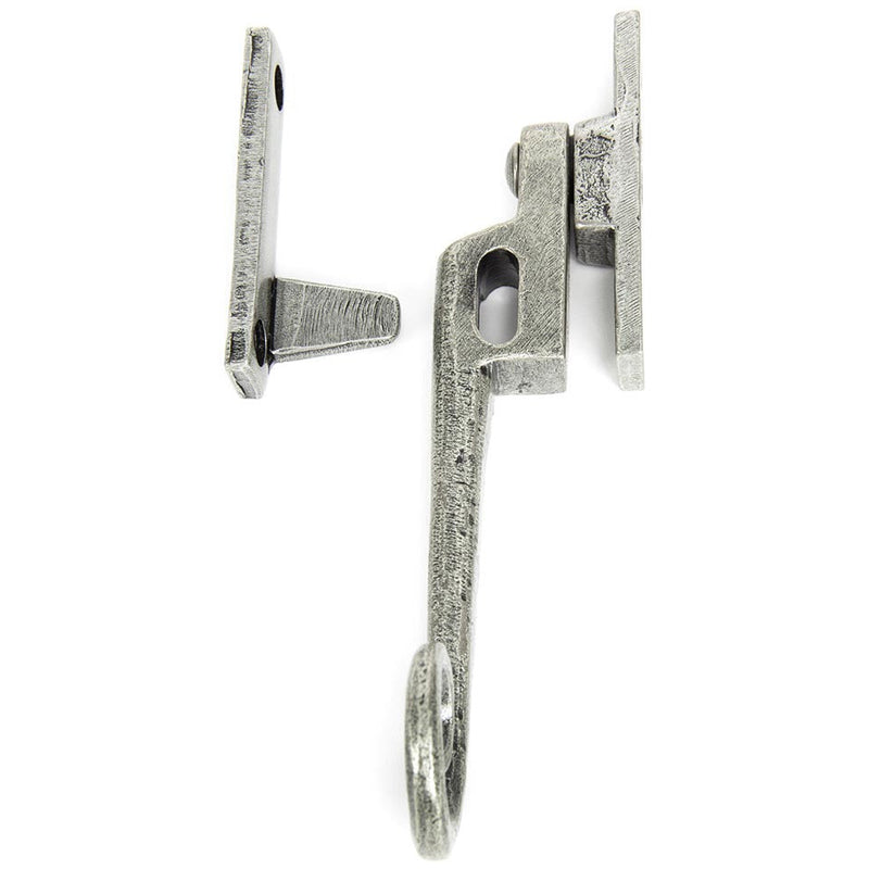 From The Anvil - Locking Night-Vent Monkeytail Fastener - RH - Pewter Patina - 33619 - Choice Handles