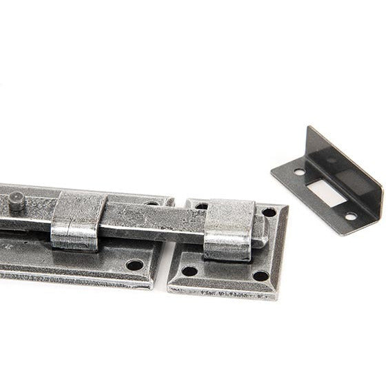 From The Anvil - 10" French Door Bolt - Pewter Patina - 33624 - Choice Handles