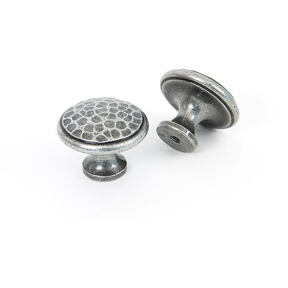 From The Anvil - Hammered Cabinet Knob - Large - Pewter Patina - 33625 - Choice Handles