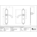 From The Anvil - Gothic Curved Sprung Lever Lock Set - Pewter Patina - 33634 - Choice Handles