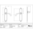 From The Anvil - Gothic Curved Sprung Lever Latch Set - Pewter Patina - 33635 - Choice Handles