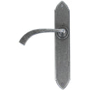 From The Anvil - Gothic Curved Sprung Lever Latch Set - Pewter Patina - 33635 - Choice Handles