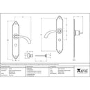 From The Anvil - Gothic Curved Sprung Lever Bathroom Set - Pewter Patina - 33636 - Choice Handles