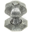 From The Anvil - Octagonal Mortice/Rim Knob Set - Pewter Patina - 33643 - Choice Handles