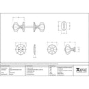 From The Anvil - Octagonal Mortice/Rim Knob Set - Pewter Patina - 33643 - Choice Handles